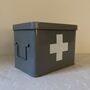 Medical Supplies Storage Tin In French Grey, thumbnail 2 of 6
