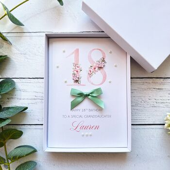 Personalised 18th Birthday Card In Pink, 3 of 12