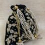 Black Handcrafted Embroidered Potli Bag/Wrist Bag, thumbnail 2 of 5