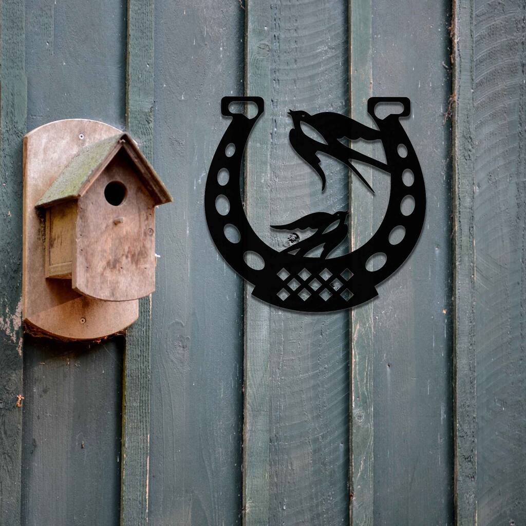 Metal Horseshoe With Birds Art, Farmhouse Decor, 1 of 10