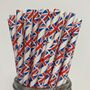 Union Jack Paper Straws Box Of 250 Straws, thumbnail 2 of 7