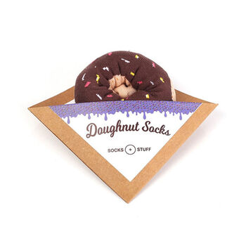 Chocolate Glazed Donut Socks, 2 of 5