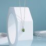 Genuine Green Jade Oval Necklace In Sterling Silver, thumbnail 8 of 11