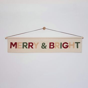 Merry And Bright Christmas Wall Or Tree Hanging, 10 of 12