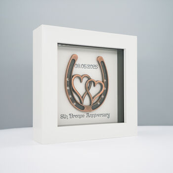 Personalised 8th Bronze Anniversary Frame Gift, 2 of 4