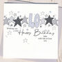 Personalised Starry 40th Birthday Card, thumbnail 1 of 3