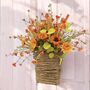 Autumn Fall Basket Door Wreath, thumbnail 3 of 12