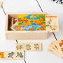 Personalised Safari Wooden Domino Toy Set, thumbnail 3 of 6
