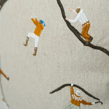 Mountain Climbers Embroidered Cushion W Insert, 3 of 4