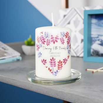 Floral Christening Candle Gift, 7 of 8