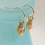 Brushed Leaf And Freshwater Pearl Earrings, thumbnail 9 of 12