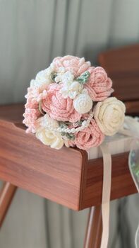 Once In A Life Time Bespoke Crochet Bridal Bouquet, 3 of 7