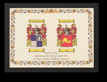 Unframed Personalised Double Coat Of Arms Scroll, 6 of 7