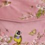 Morning Song Bird Embroidered Mini Pink Tote, thumbnail 6 of 10