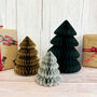 Three Assorted Mini Christmas Tree Honeycomb Decorations | Pop Up Paper Centrepiece, thumbnail 1 of 3