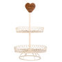 Personalised Country Heart Two Tier Cake Stand, thumbnail 2 of 8