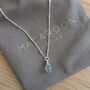 Aquamarine Semi Precious Gemstone Necklace, thumbnail 2 of 7