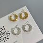 Vintage Twisted C Shape Wave Metal Earlobe Earrings, thumbnail 6 of 9