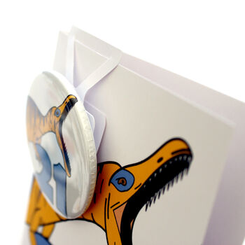 Number 21 Dinosaur Card And Badge Set, 3 of 4