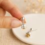 Sterling Silver Lily Of The Valley Stud Earrings: May Birth Flower – 13mm X 7mm, thumbnail 6 of 6