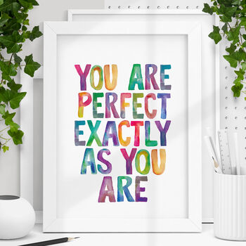 'You Are Perfect Exactly As You Are' Childrens Print, 2 of 5