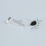 Sterling Silver Black Teardrop Stud Earrings, thumbnail 2 of 4