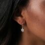 Silver Snowflake Earrings, thumbnail 1 of 3