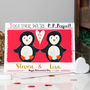 Personalised Penguin Couple Valentine's Card, thumbnail 1 of 9