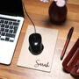 Personalised Home Office Mini Premium Leather Mouse Mat, thumbnail 2 of 9