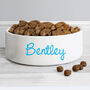 Personalised Blue Pet Bowl With Name, thumbnail 2 of 2