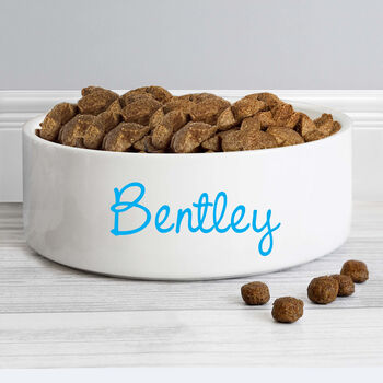 Personalised Blue Pet Bowl With Name, 2 of 2