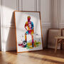 Personalised Abstract Footballer Print, thumbnail 3 of 5