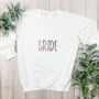 White And Rose Gold Personalised Bride Sweatshirt, thumbnail 5 of 6