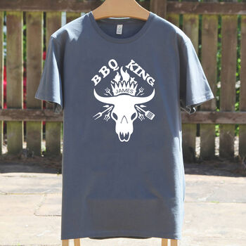 Personalised Mens BBQ King T Shirt, 3 of 4