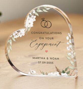 Engagement Gift – Acrylic Plaque Keepsake For Couple, 2 of 3