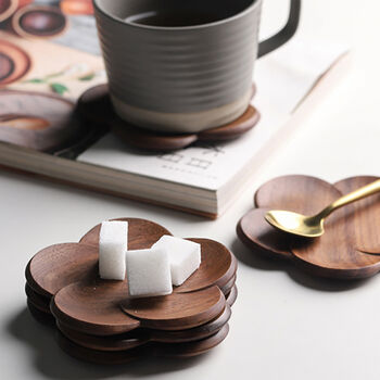 Wood Coaster Set Of Two The Plum Blossoms, 4 of 5