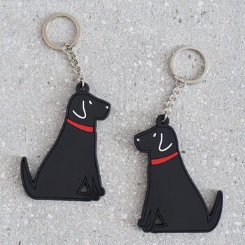 Black Labrador Key Ring Personalisation Available, 4 of 6