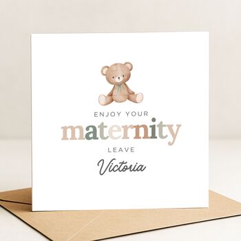 Maternity Leave Card Personalised For Mum To Be, 2 of 7