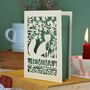 Personalised Papercut Fox Birthday Card, thumbnail 6 of 8