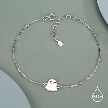 Sterling Silver Ghost Charm Bracelet, 6 of 12