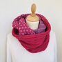 Pink Woolly Snood/ Scarf, thumbnail 5 of 9