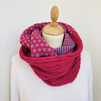 Pink Woolly Snood/ Scarf, 5 of 9