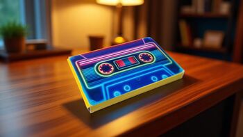 Personalised Cassette Voice Message Card – Neon Happy Birthday, 4 of 12