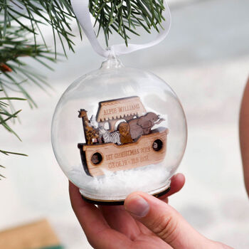 Noah's Ark Personalised First Christmas Bauble, 4 of 6