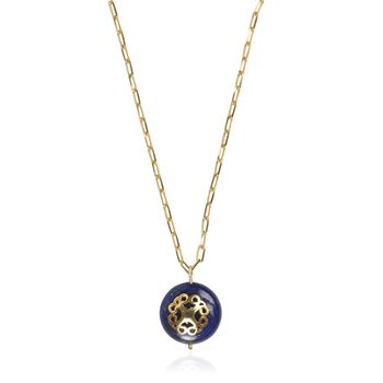 Melange Blue Lapis Necklace Bracelet Jewellery Set, 4 of 6
