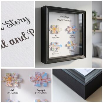 Wedding Gifts Met Engaged Married Locations Print, 2 of 10