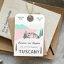 Tuscany Save The Date Luggage Tag, thumbnail 2 of 4