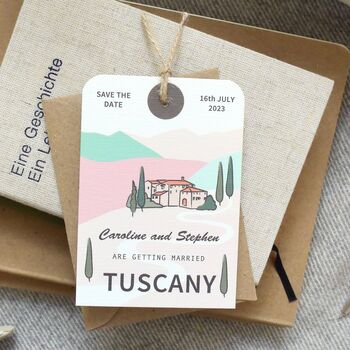 Tuscany Save The Date Luggage Tag, 2 of 4