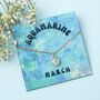 Gold Plated March Aquamarine Necklace Card, thumbnail 1 of 7