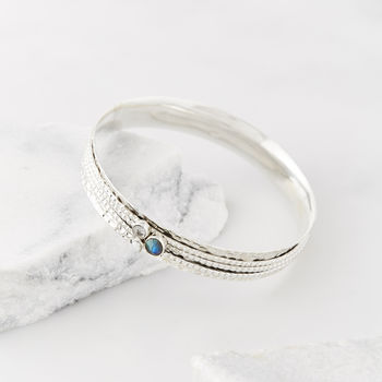 Ethereal Galaxy Silver Spinning Ring And Bangle Set, 8 of 11